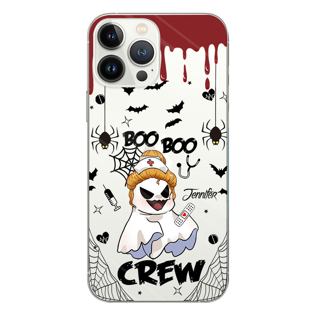 Boo Boo Crew - Personalized Nurse Clear Phone Case