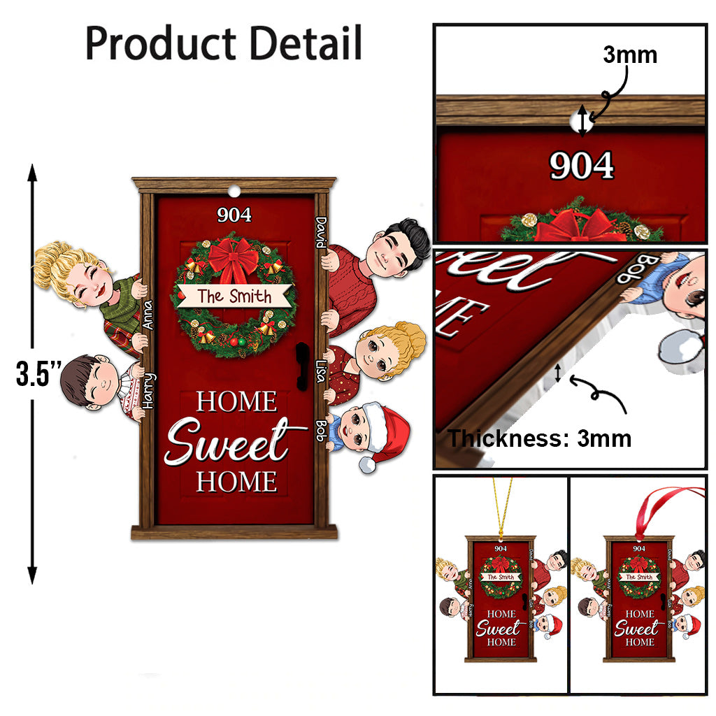 Home Sweet Home - Personalized Family Ornament