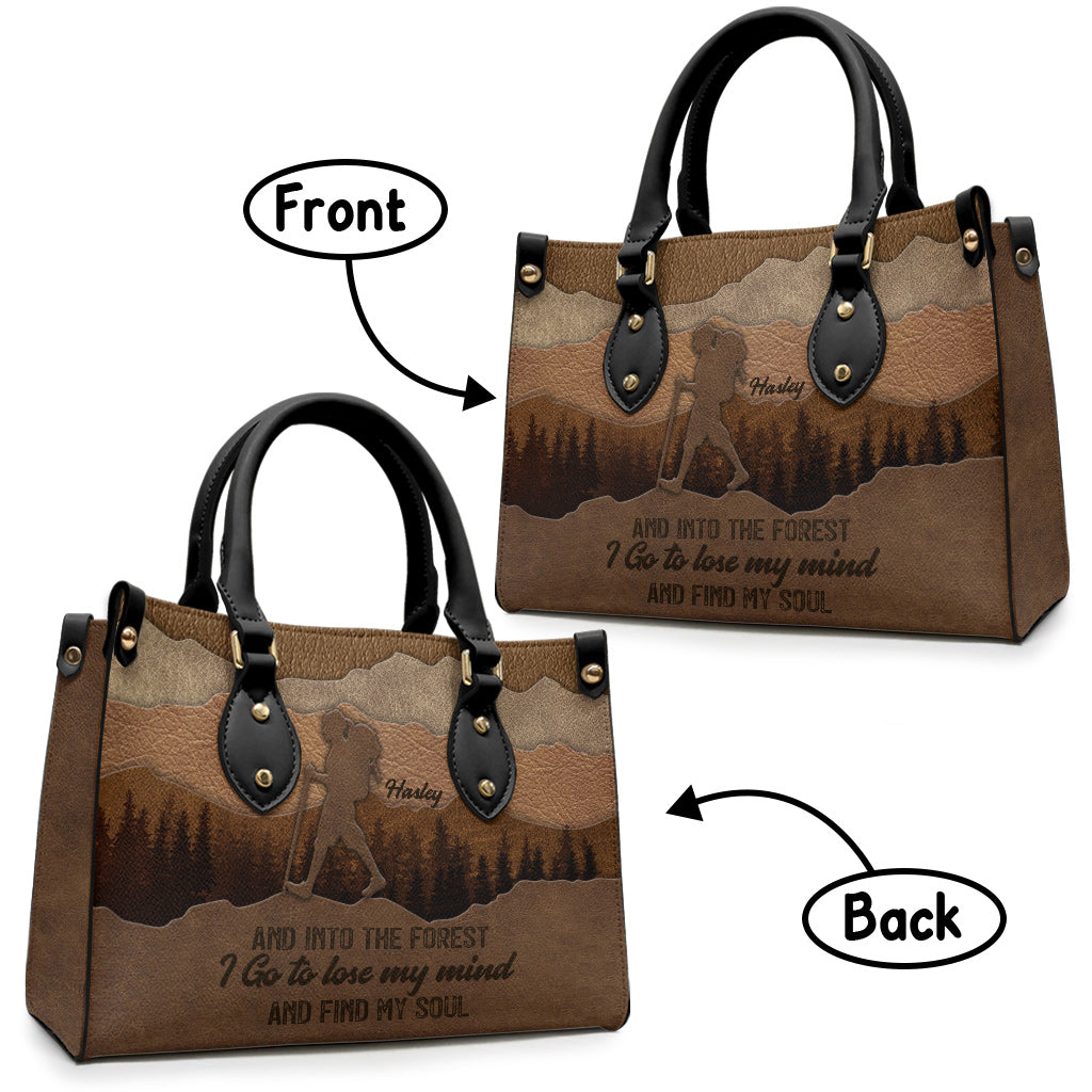 And Into The Forest I Go - Personalized Hiking Leather Handbag