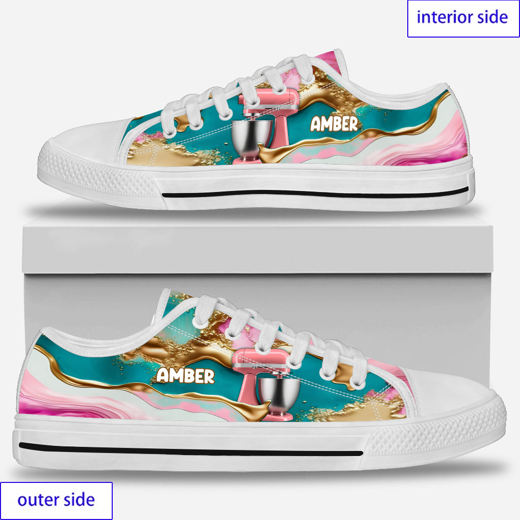 Love Baking - Personalized Baking Low Top Shoes