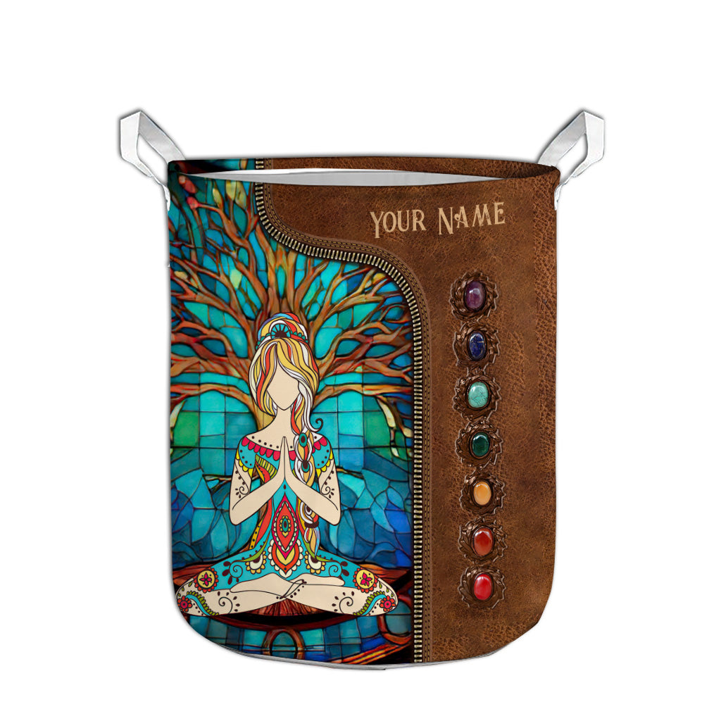 Namaste Green - Personalized Yoga Storage Basket