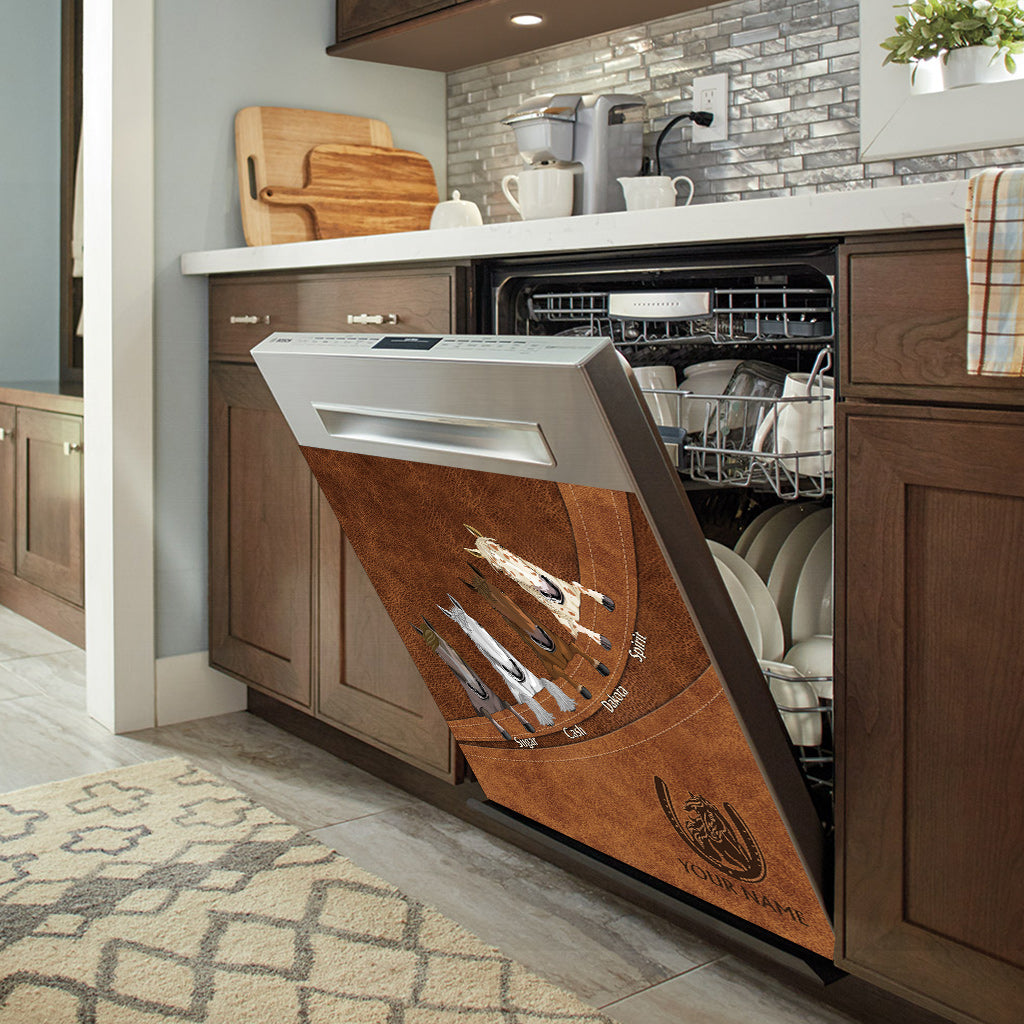 Love Horse - Personalized Horse Dishwasher Cover