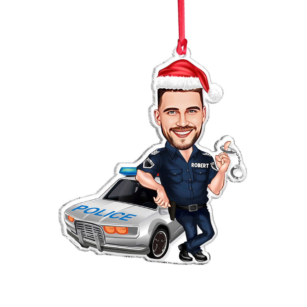 Serve And Protect - Personalized Police Officer Transparent Ornament