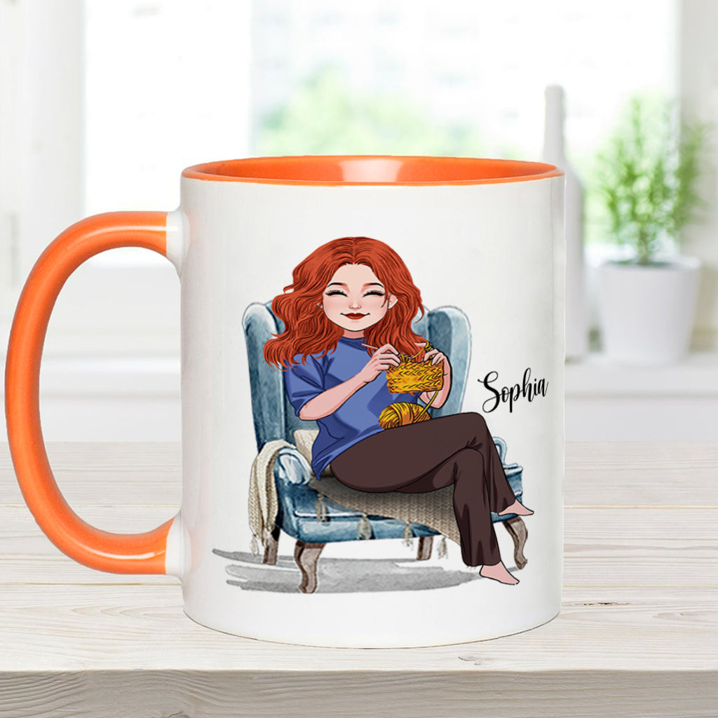 I'm A Hooker On My Spare Time - Personalized Crocheting Accent Mug