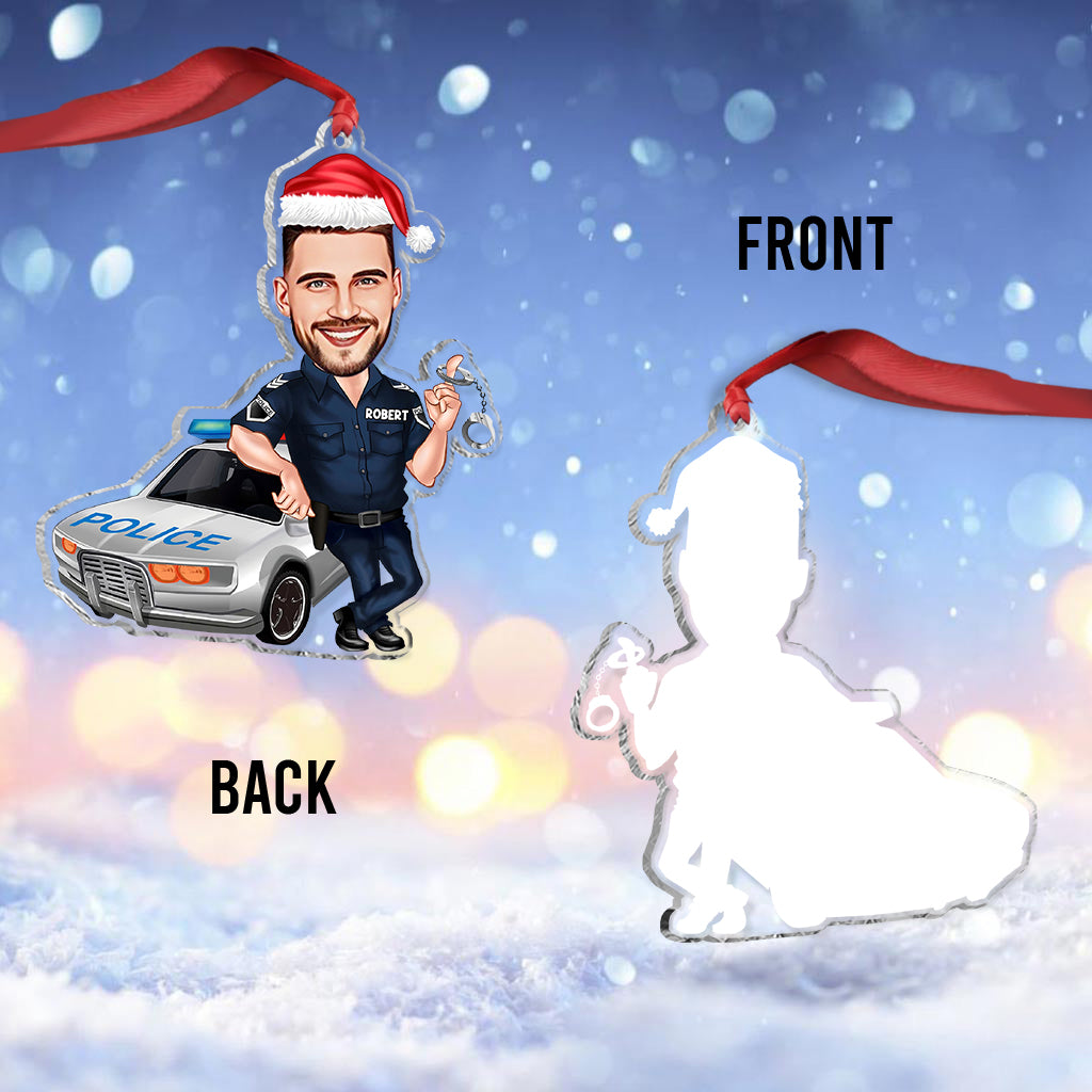Serve And Protect - Personalized Police Officer Transparent Ornament