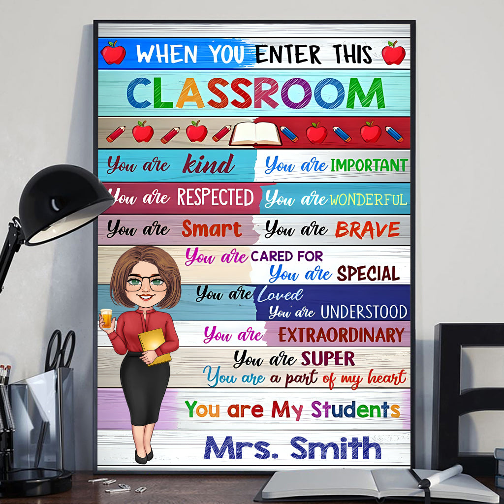 Colorful Classroom - Personalized Teacher Canvas And Poster