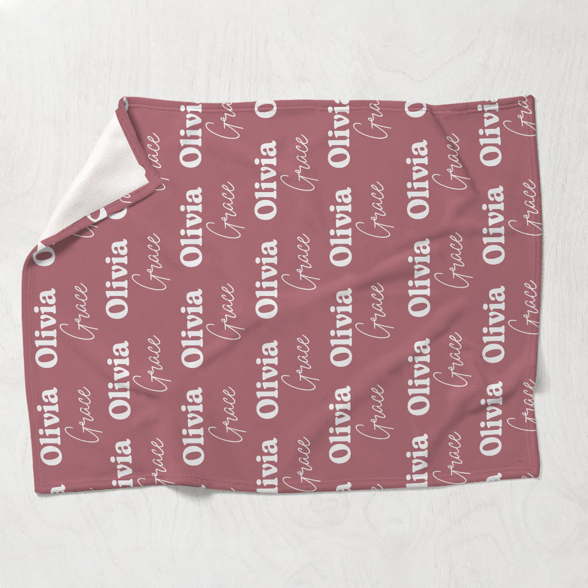 Custom Name Pattern - Personalized Sibling Blanket