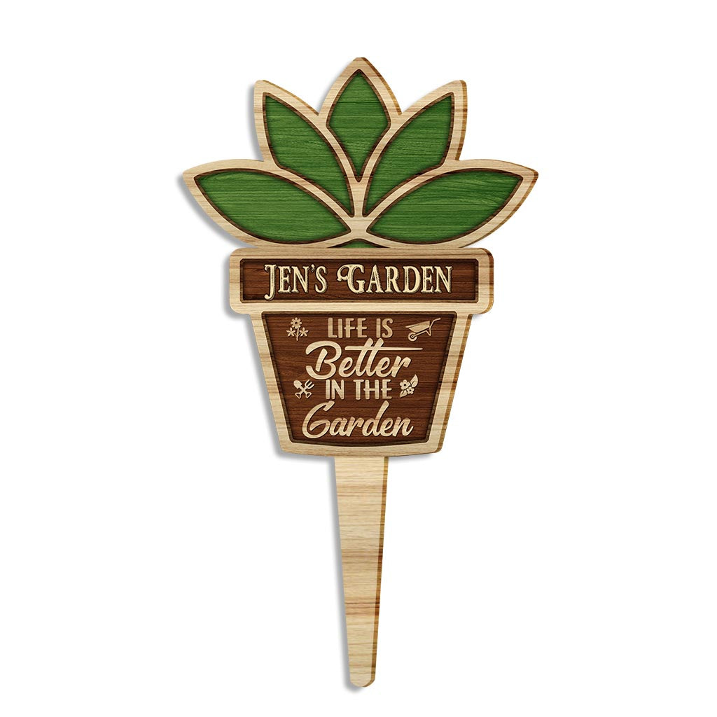 Beware Crazy Plant Lady Lives Here - Personalized Gardening Acrylic Plaque Stake
