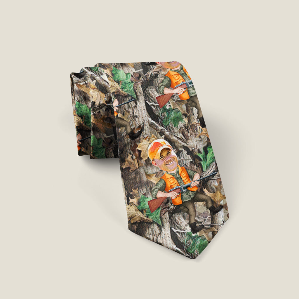 Photo Inserted Hunter - Personalized Hunting Necktie