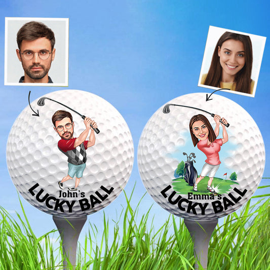 Lucky Ball - Golf gift for dad, him, grandpa, husband - Personalized Golf Ball