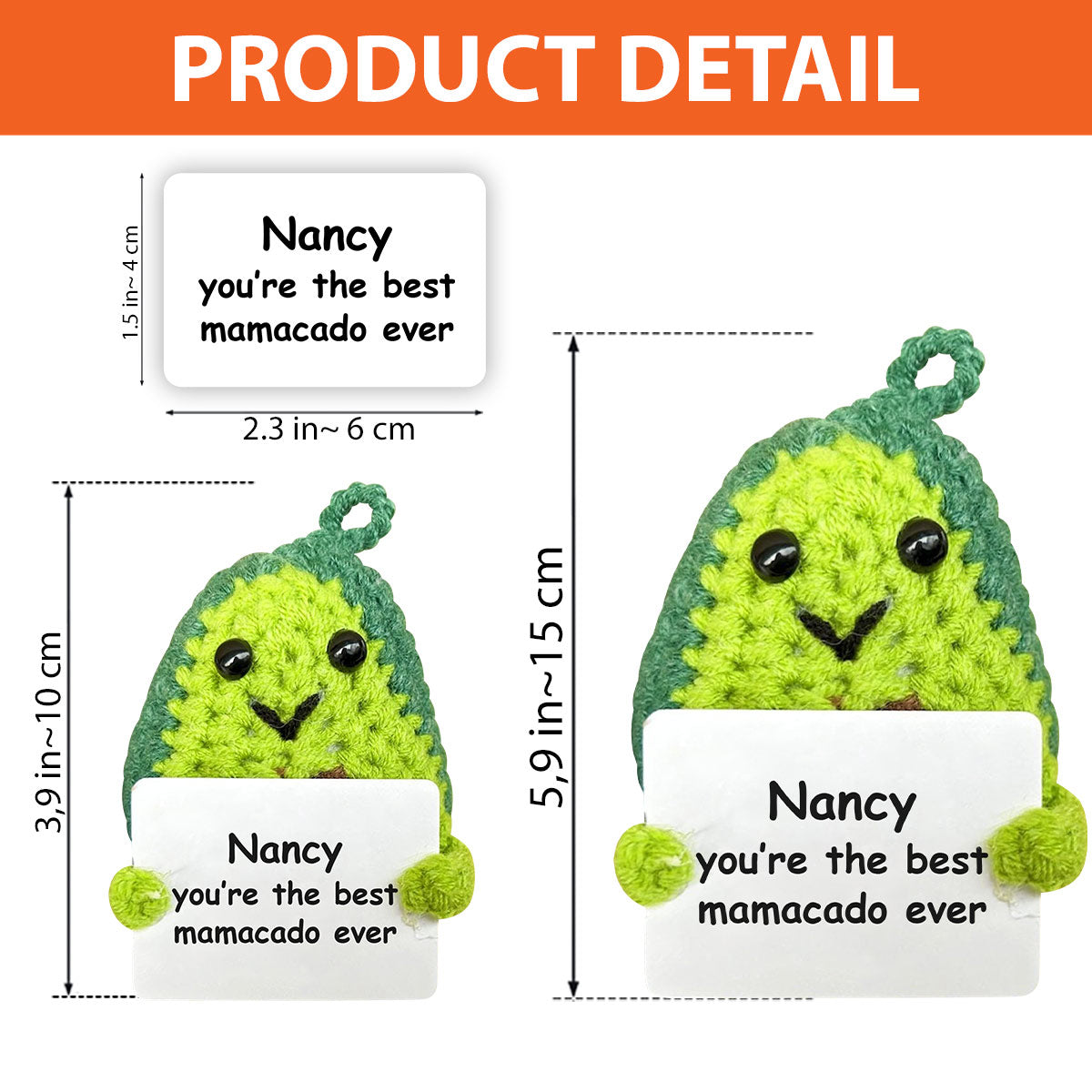 Best Mamacado Ever - Personalized Pregnancy Hand Knitted Figurine