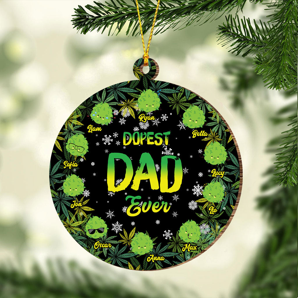 Dopest Dad Ever - Personalized Weed Ornament