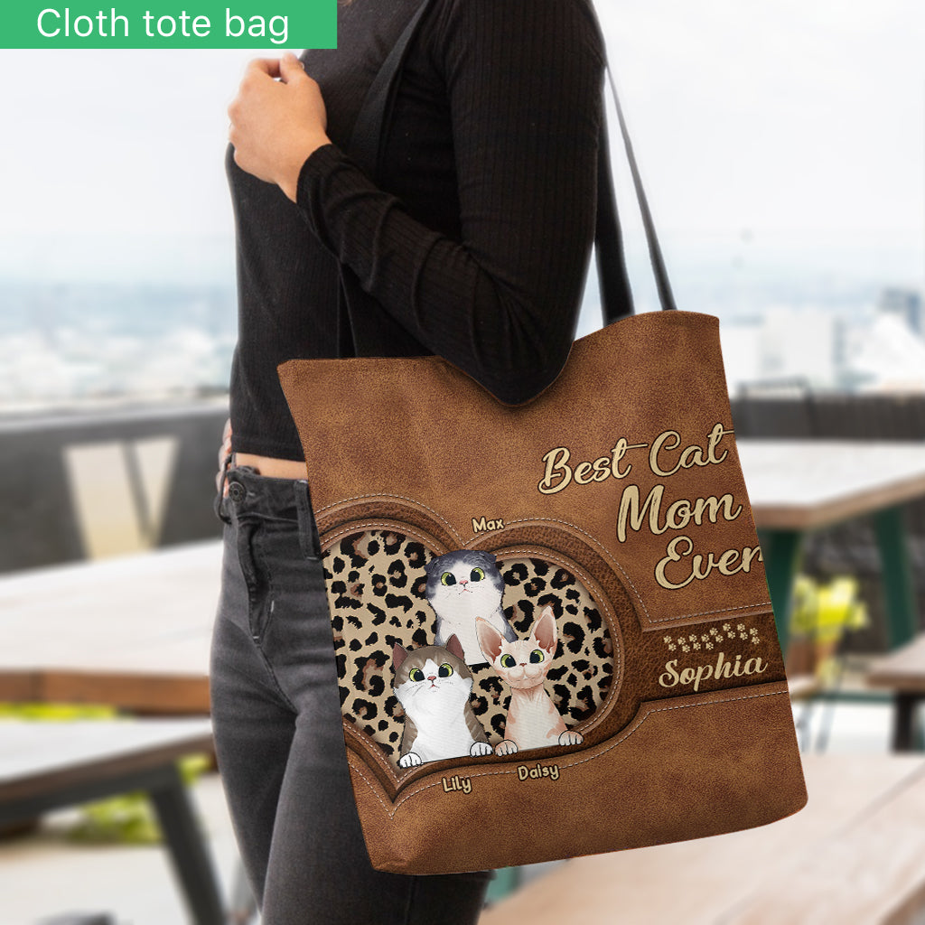Important Cat Mom Stuff - Personalized Cat Tote Bag