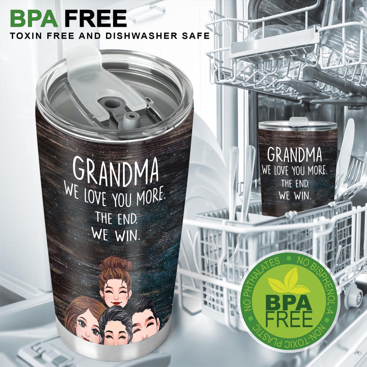 Dad I Love You More - Gift for dad, grandma, grandpa, mom, uncle, aunt - Personalized Tumbler