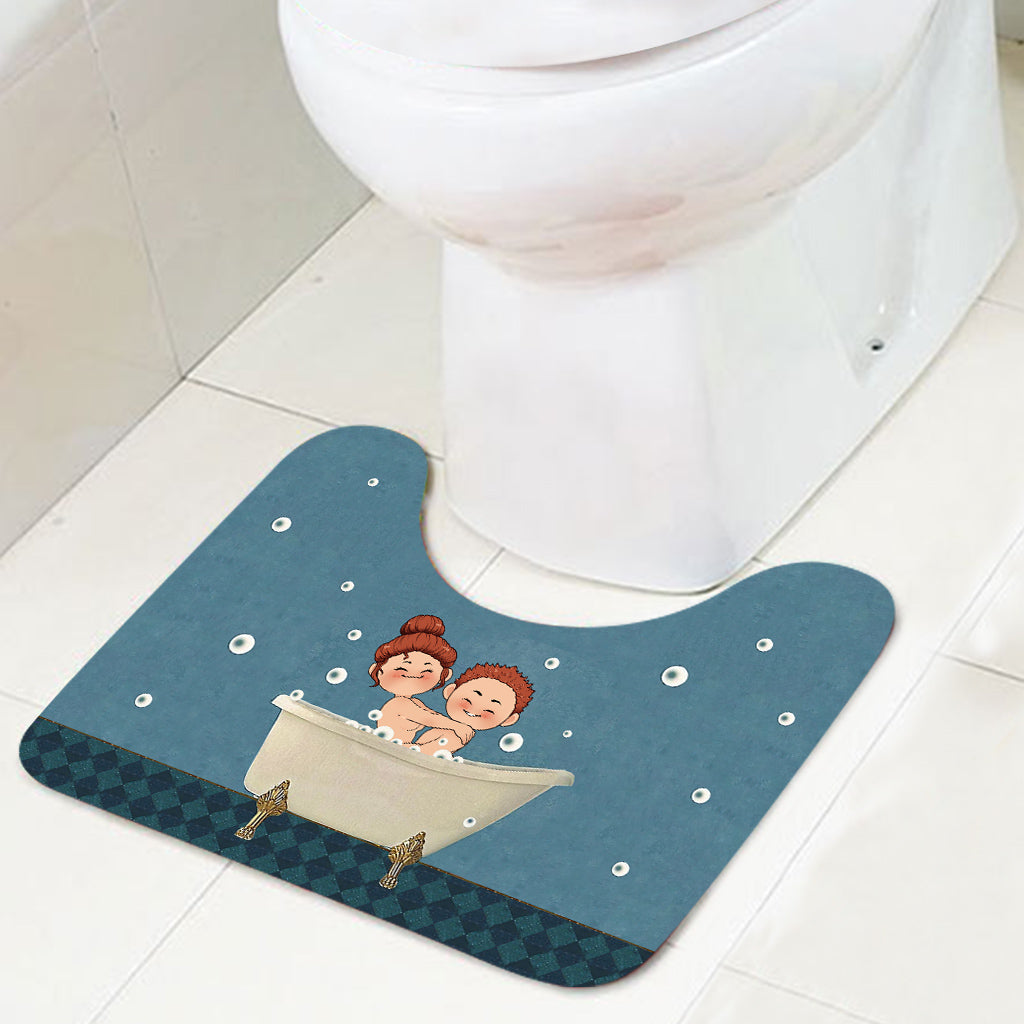 Get Nakey - Personalized Couple Bathroom Curtain & Mats Set