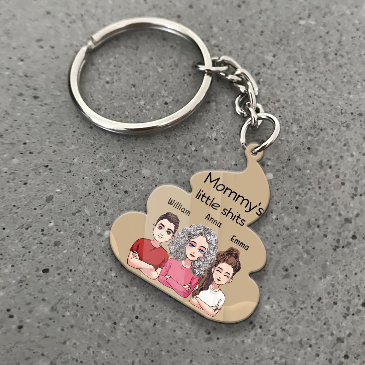 Little Cuties - Gift for dad, grandpa, mom, uncle, aunt, grandma - Personalized Keychain