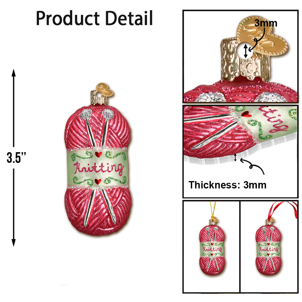 Love Knitting - Knitting gift for mom, girlfriend, wife, grandma - Personalized Ornament