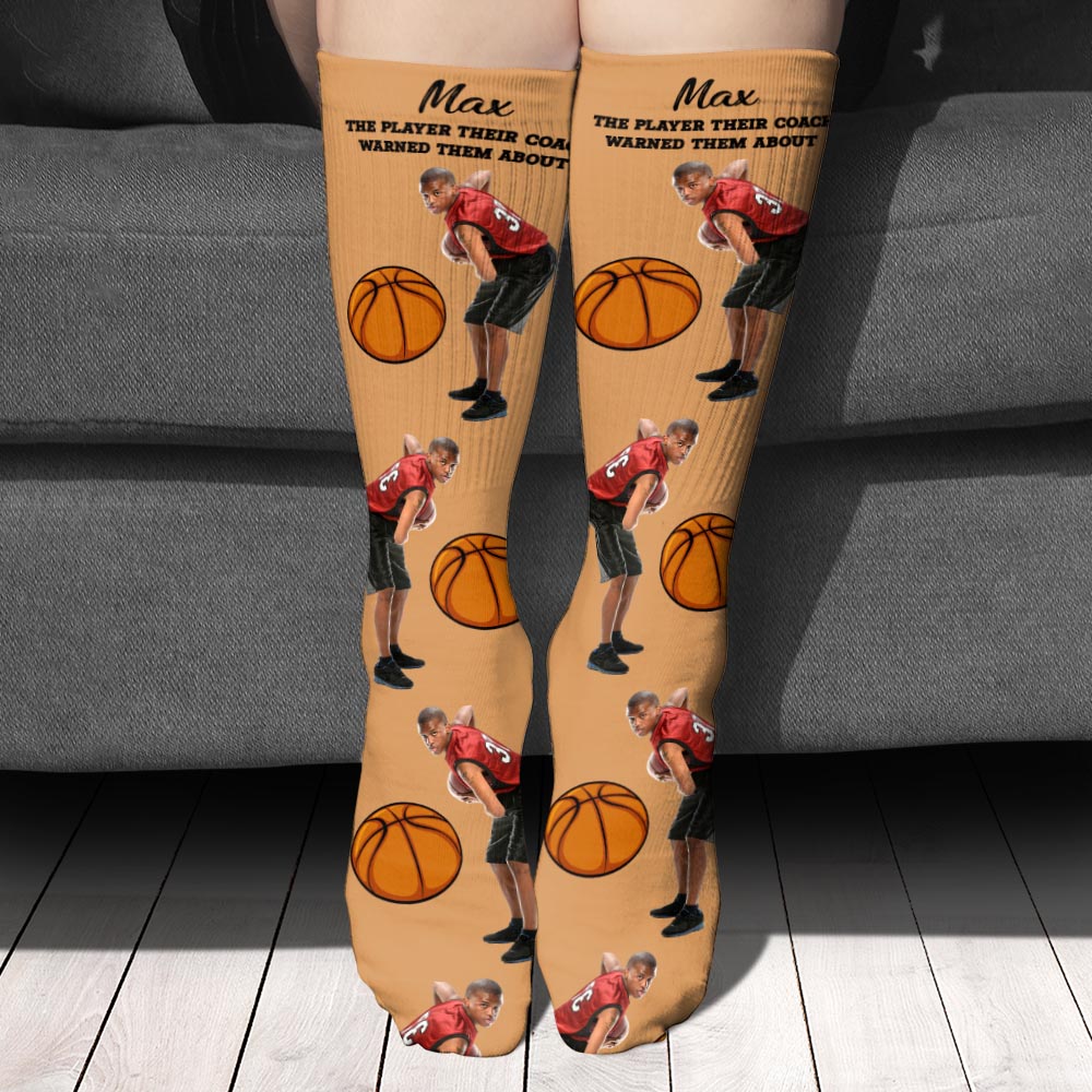 Their Coach Warned - Personalized Basketball Socks