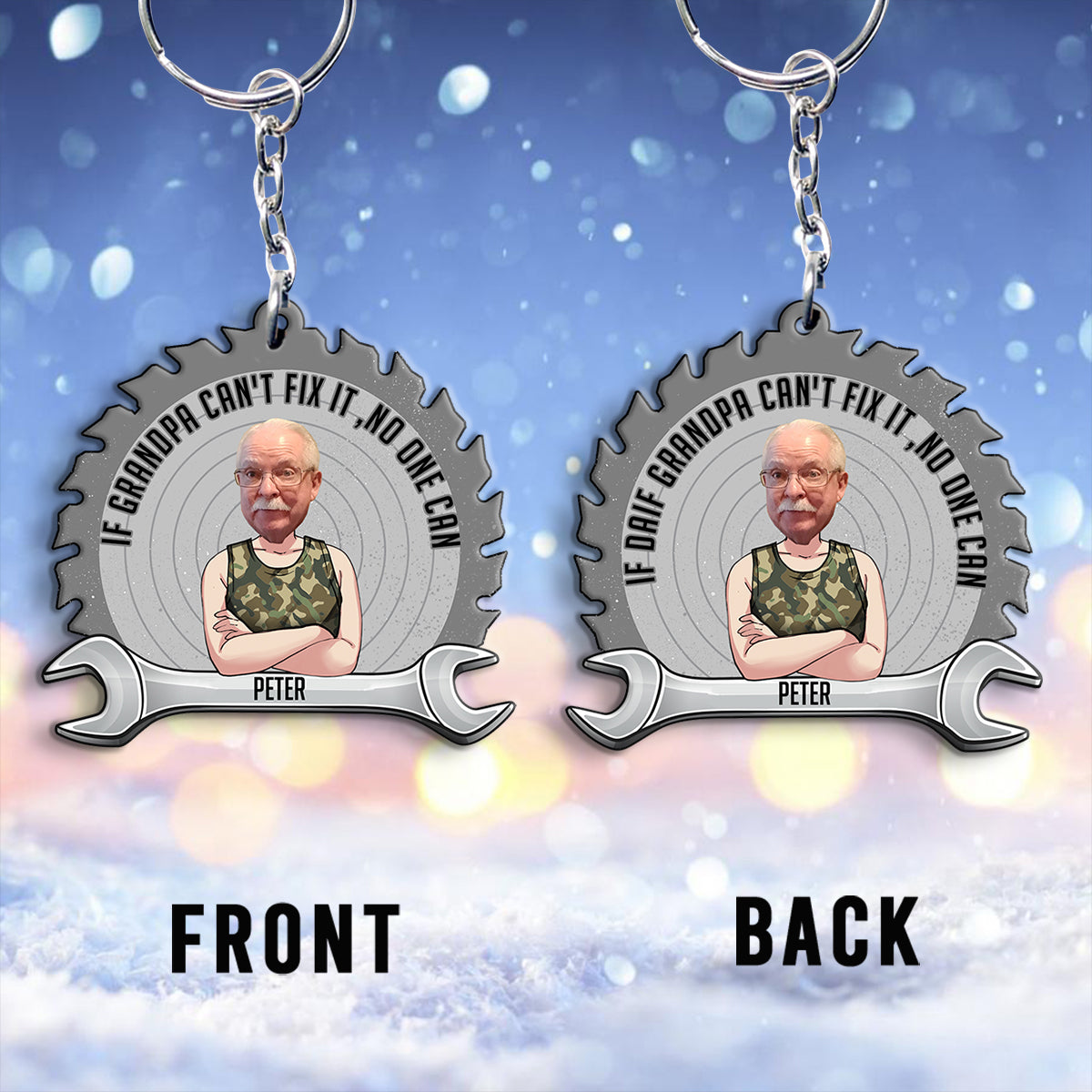 If Dad Can't Fix - Gift for dad, grandpa - Personalized Keychain