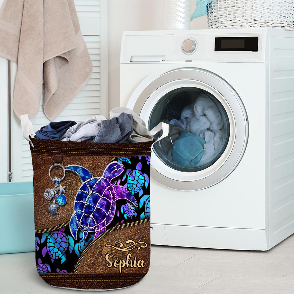 Salty Lil' Beach - Personalized Turtle Storage Basket