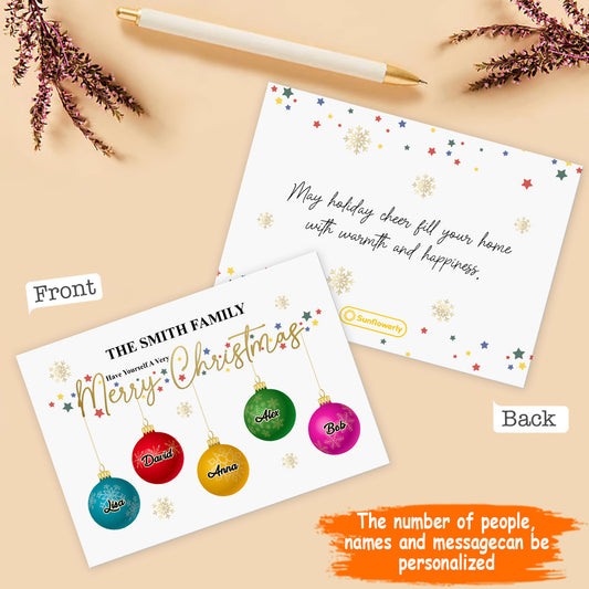 Family Christmas Card - Personalized Family Greeting Card