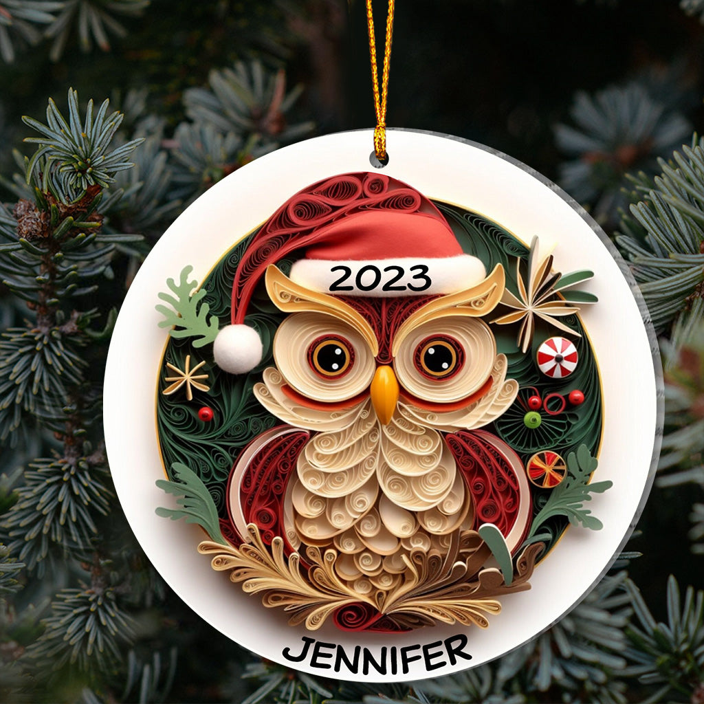 Beautiful Owl - Personalized Owl Ornament