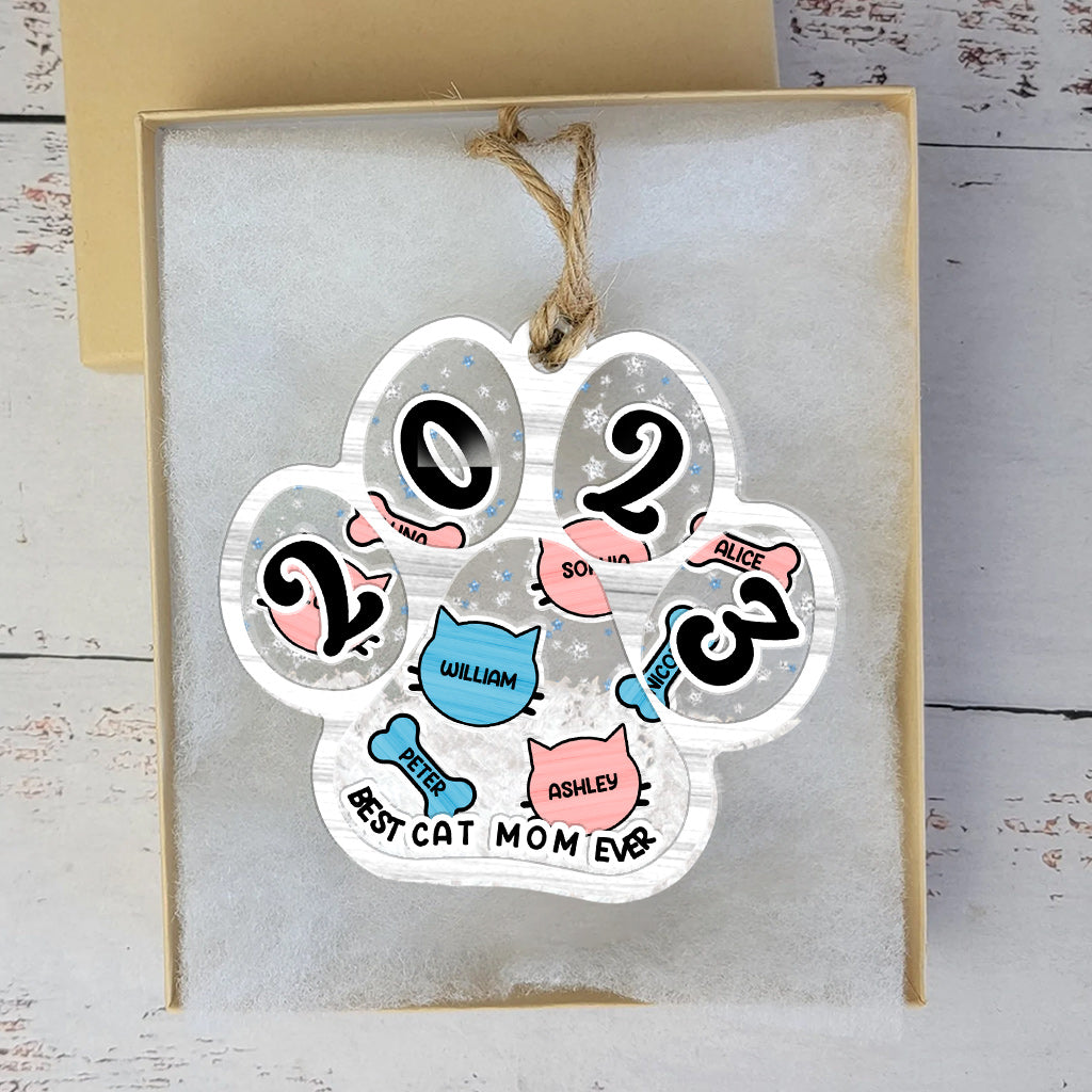 Best Dod Mom / Cat Mom / Dog Dad / Cat Dad Ever - Gift for dog lovers, cat lover - Personalized 3 Layered Shaker Ornament