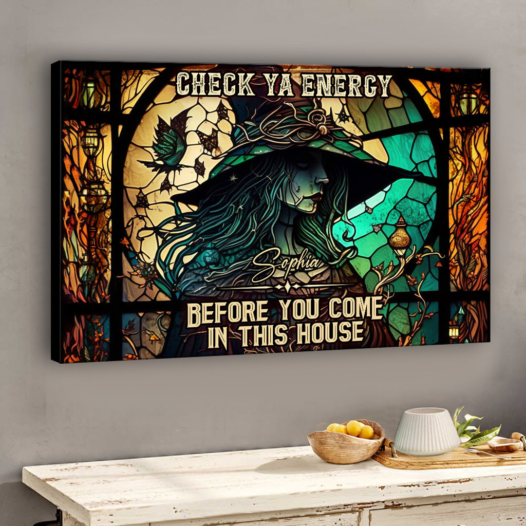 Check Ya Energy - Personalized Witch Canvas And Poster