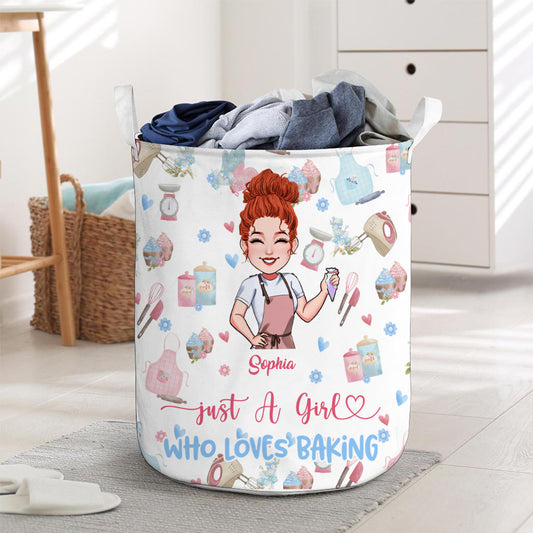 Just A Girl Who Loves Baking - Personalized Baking Storage Basket