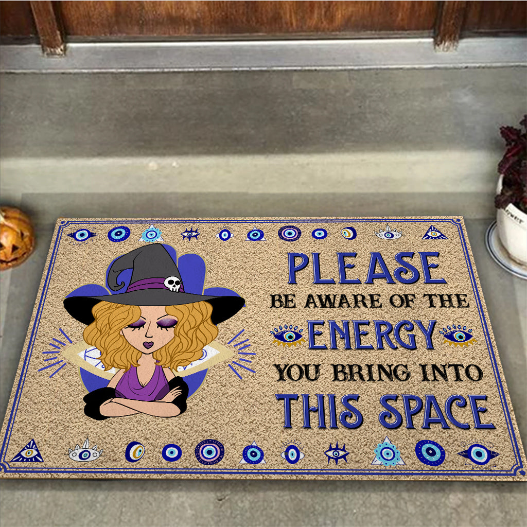 Please Be Aware - Personalized Witch Doormat