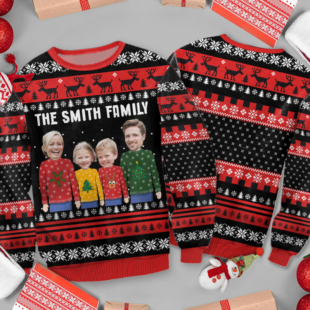 Our Family - Personalized Family Ugly Sweater