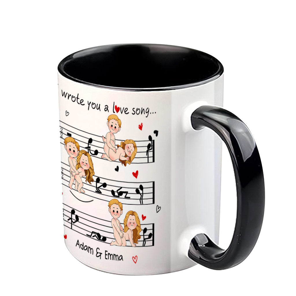 If I Wrote You A Love Song - Personalized Couple Accent Mug