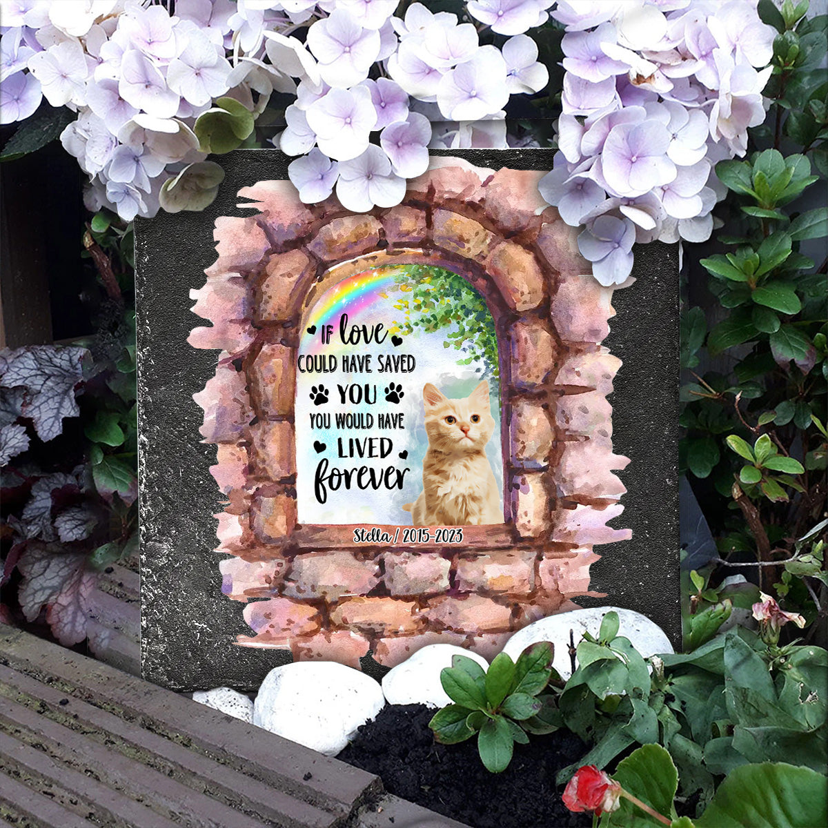 No Longer By My Side - Personalized Dog Square Shaped Stone