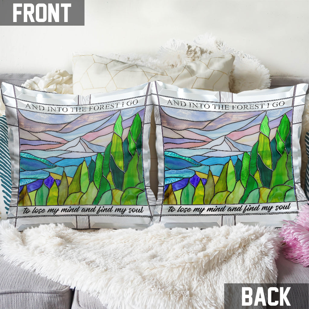 And Into The Forest I Go - Hiking Throw Pillow