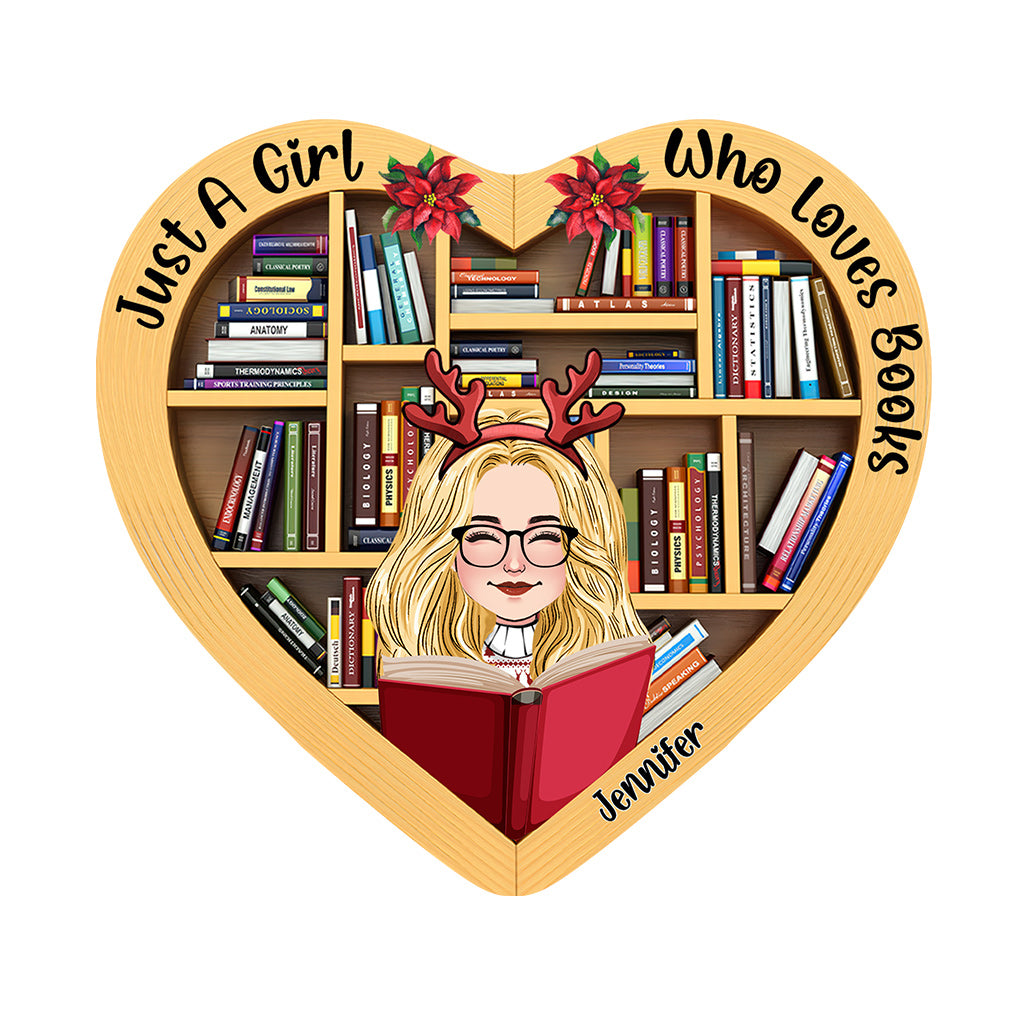 Just A Girl Who Loves Book - Personalized Book Shaped Doormat