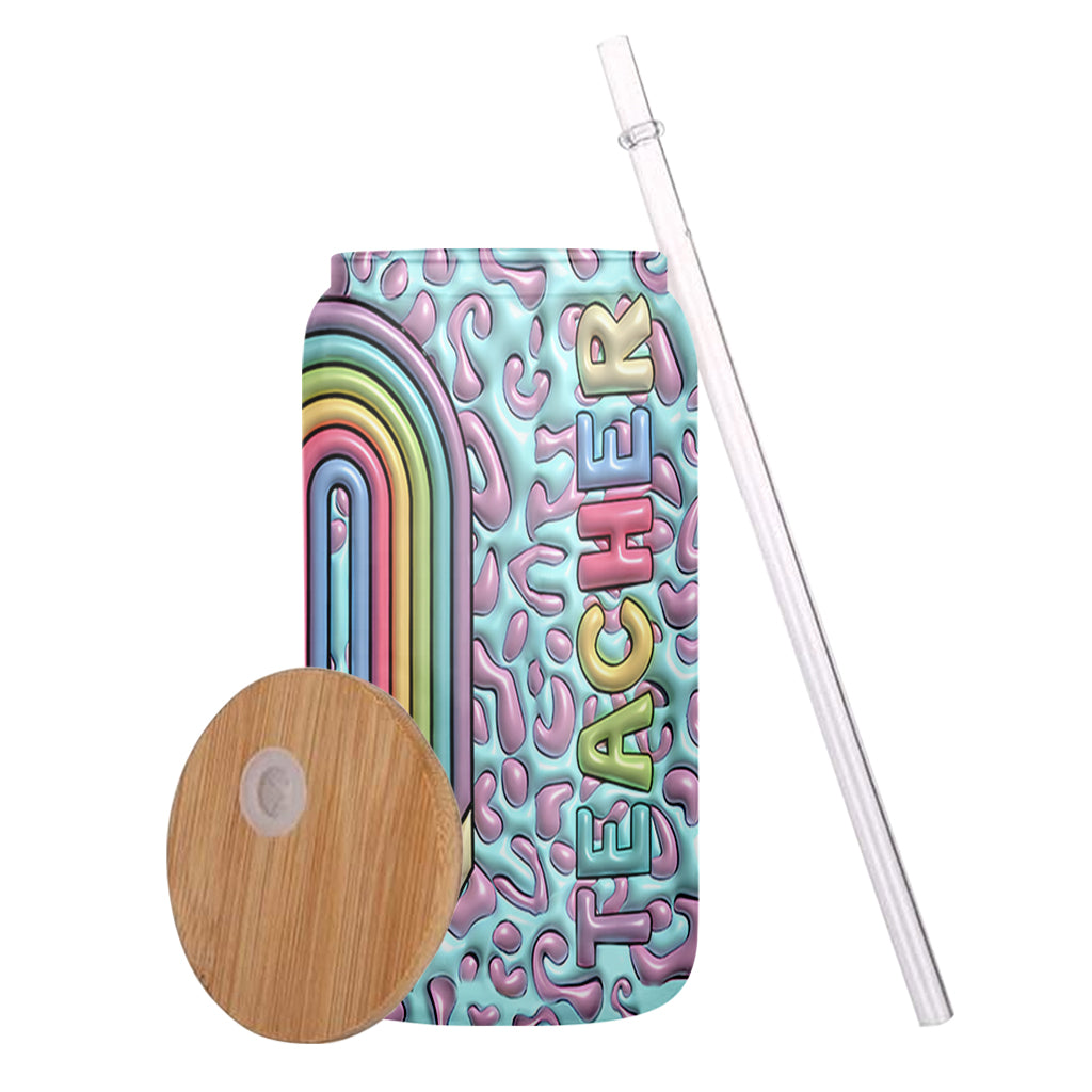 Teacher Life - Personalized Teacher Can Glass