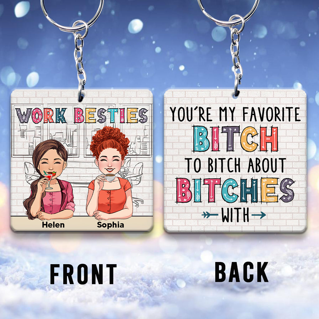 You Are The Reason I Don't Punch People At Work - Personalized Colleague Keychain