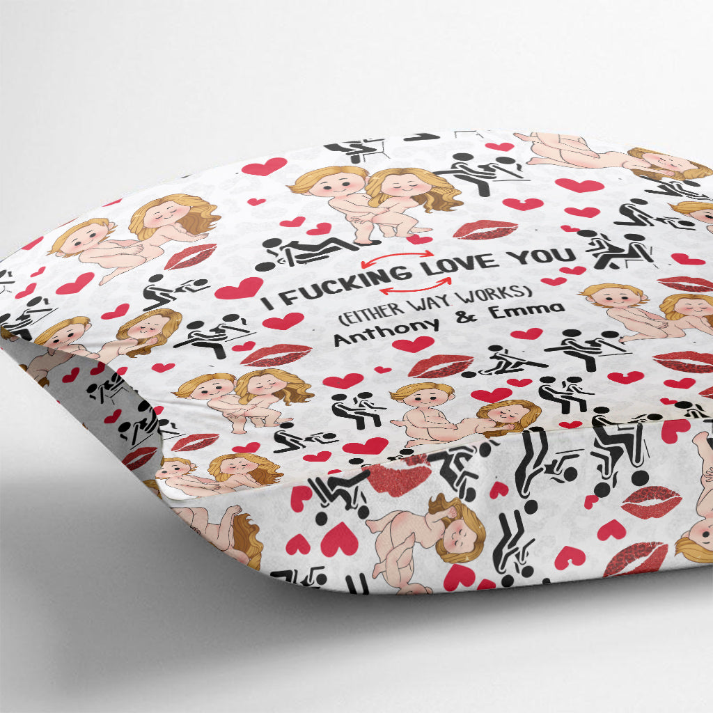 I Love You - Personalized Couple Throw Pillow