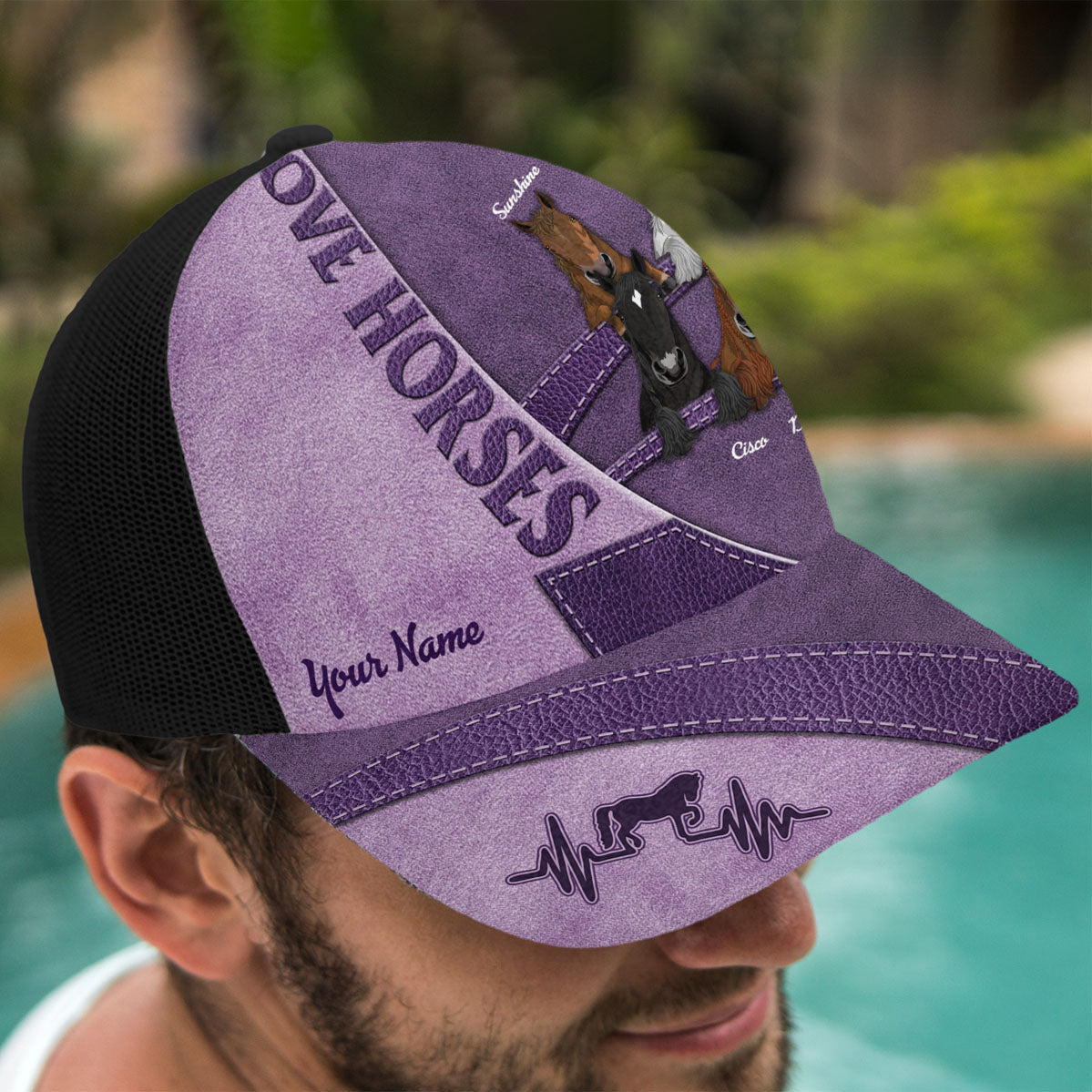 Love Horses - Personalized Horse Trucker Hat