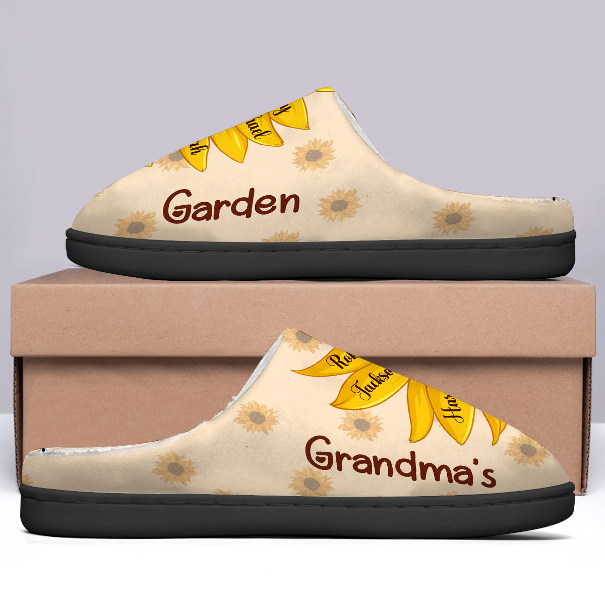 Grandma's Garden - Personalized Grandma Slippers