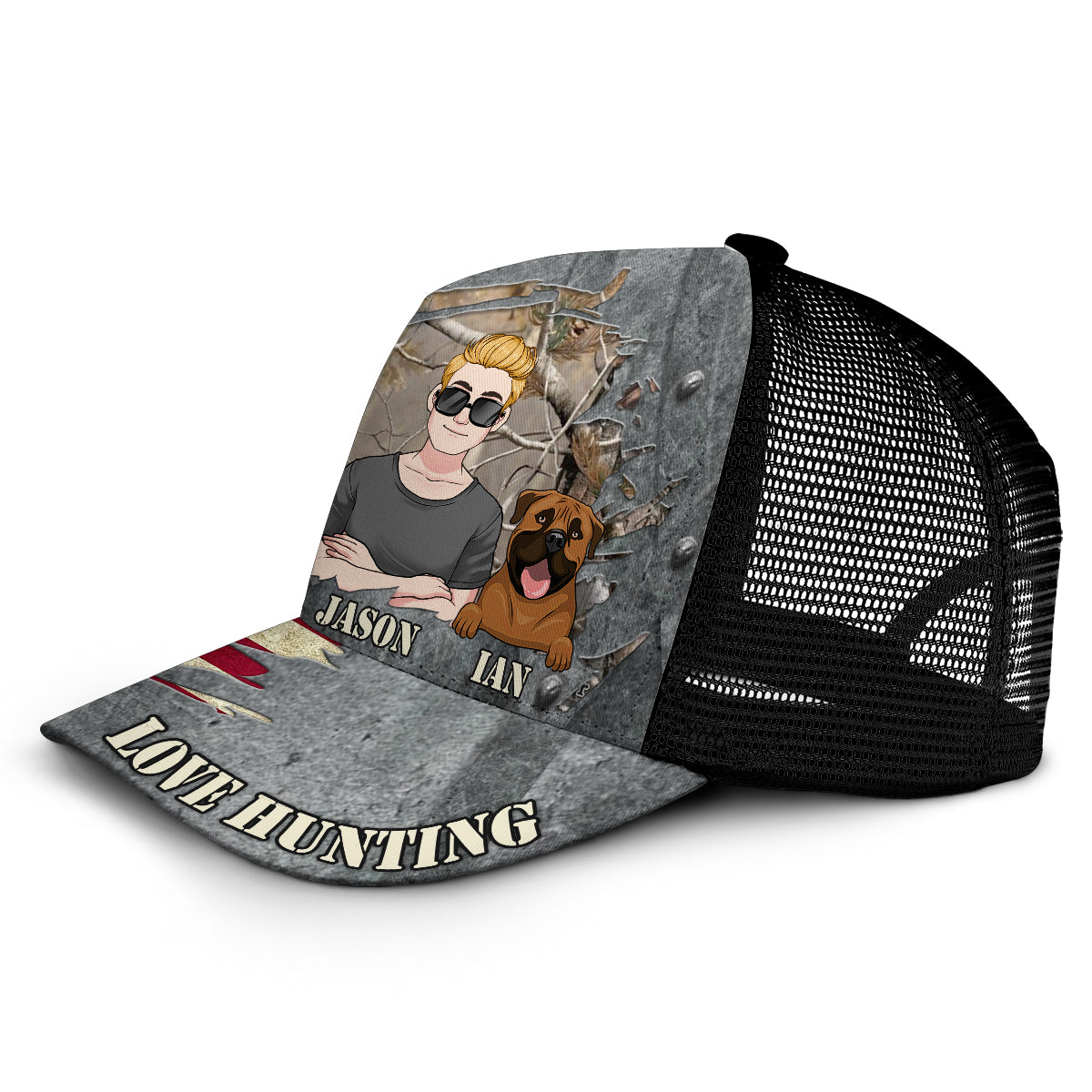 Love Hunting - Personalized Hunting Trucker Hat