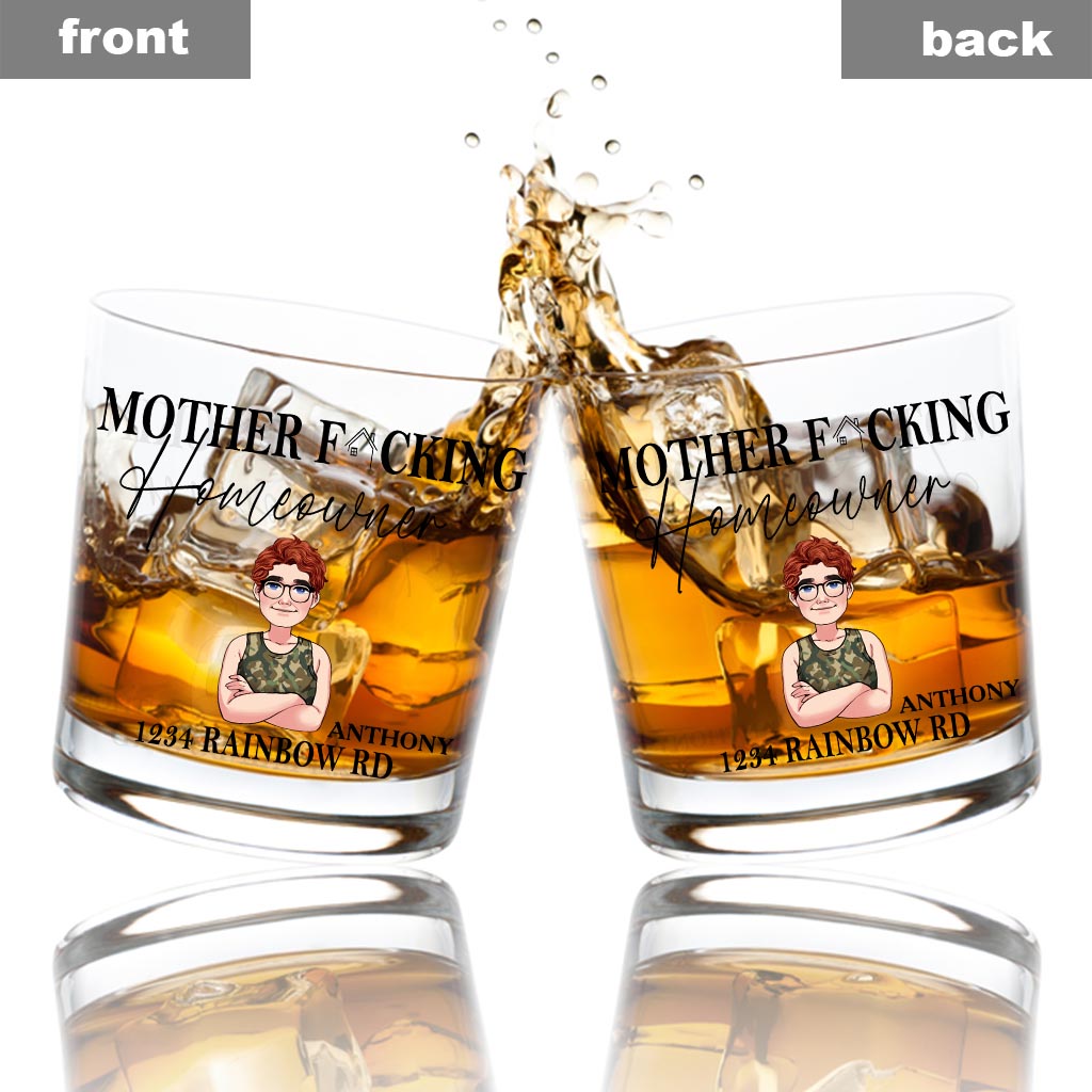 New Homeowner - Personalized Housewarming Rock Glass