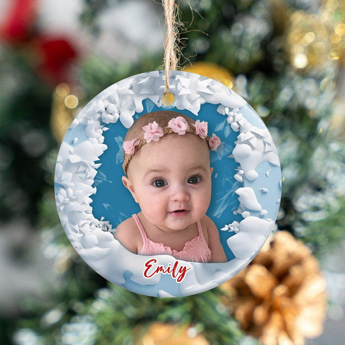 My Kids - Personalized Kid Ceramic Circle Ornament