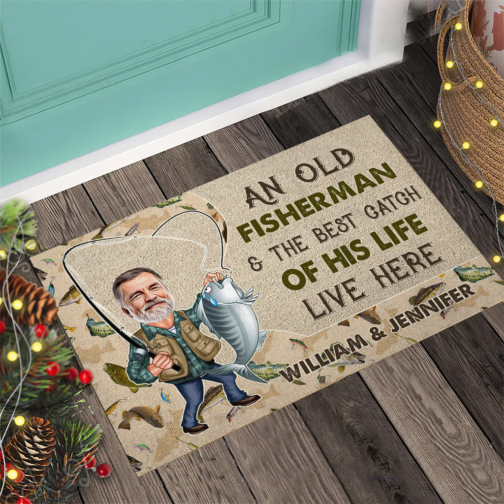 Photo Inserted Funny Fishing - Personalized Fishing Doormat