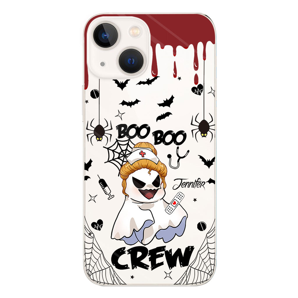 Boo Boo Crew - Personalized Nurse Clear Phone Case