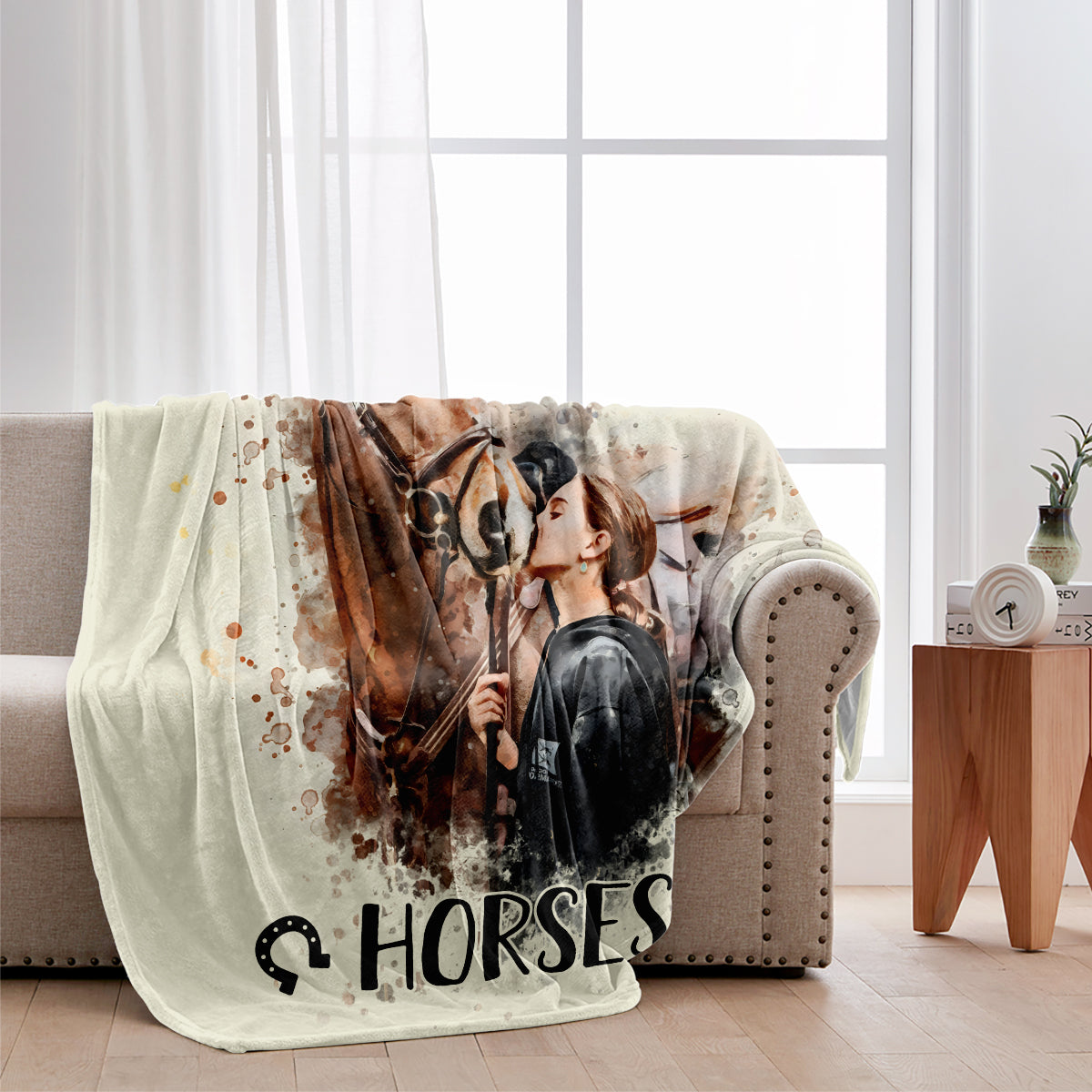 Just A Girl Who Loves Horses - Personalized Horse Blanket