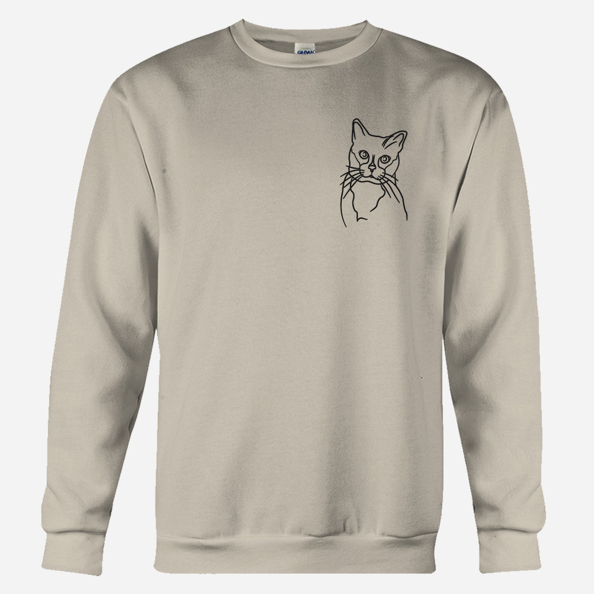 Custom Line Art - Personalized Cat Embroidered Sweater