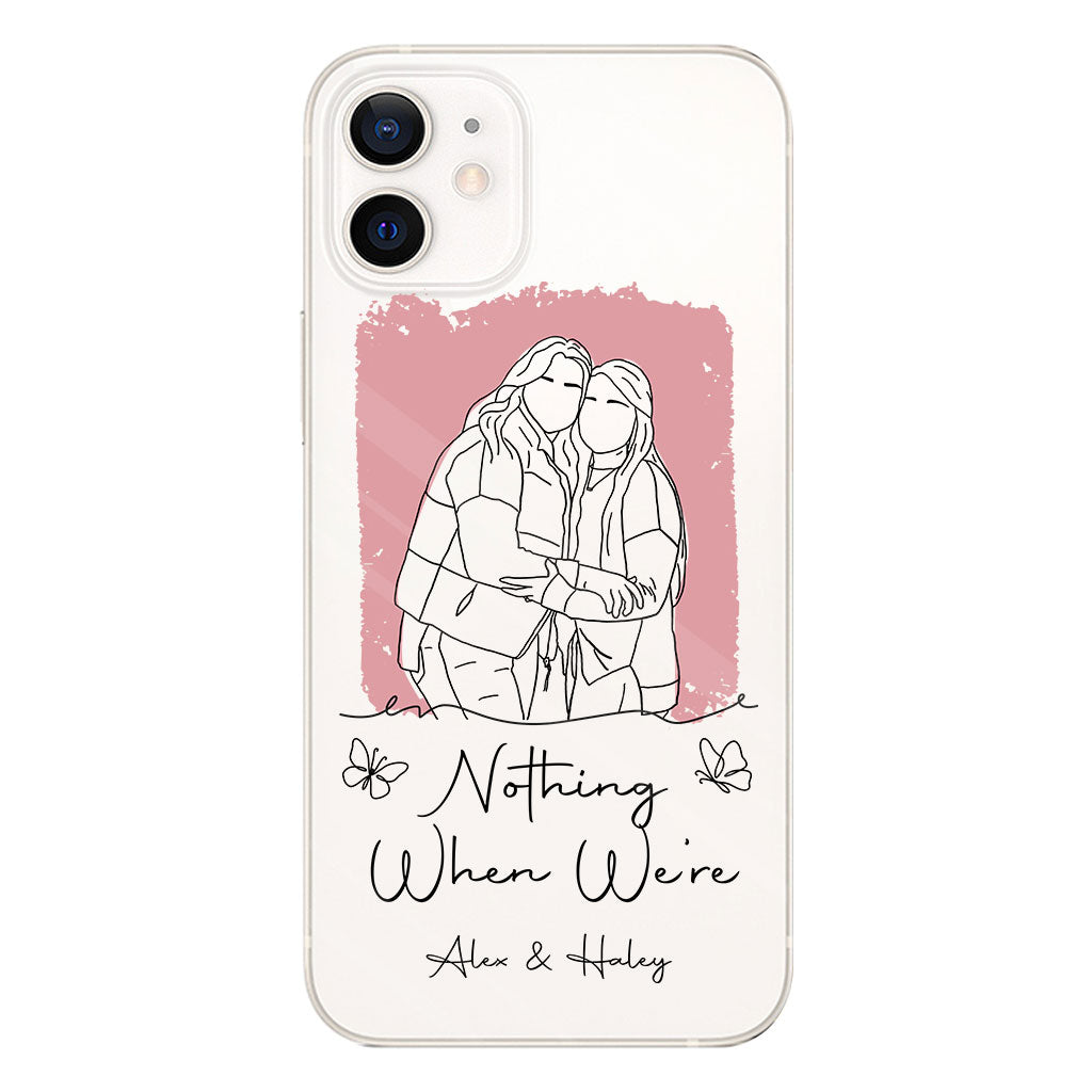 Nothing Makes Sense When We're Apart - Personalized Bestie Clear Phone Case