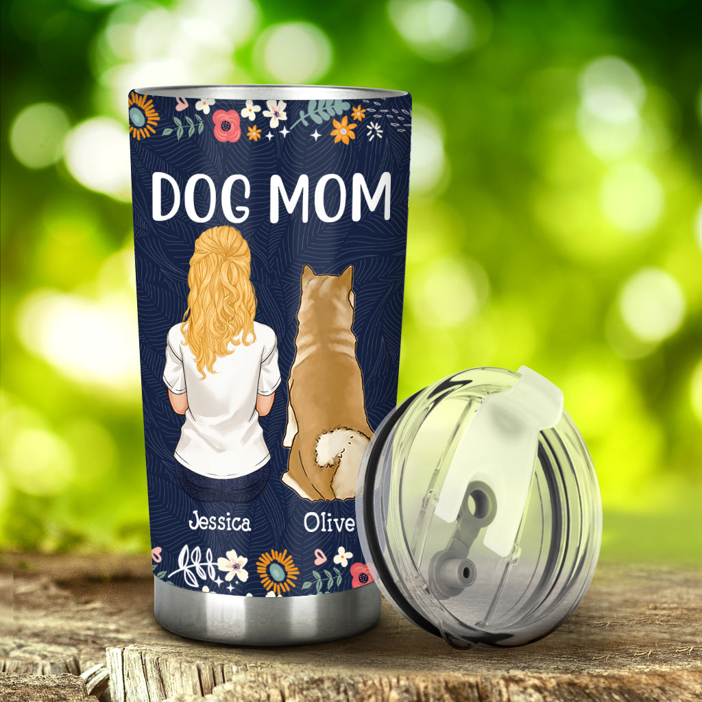 A Girl And Her Dogs - Personalized Dog Tumbler