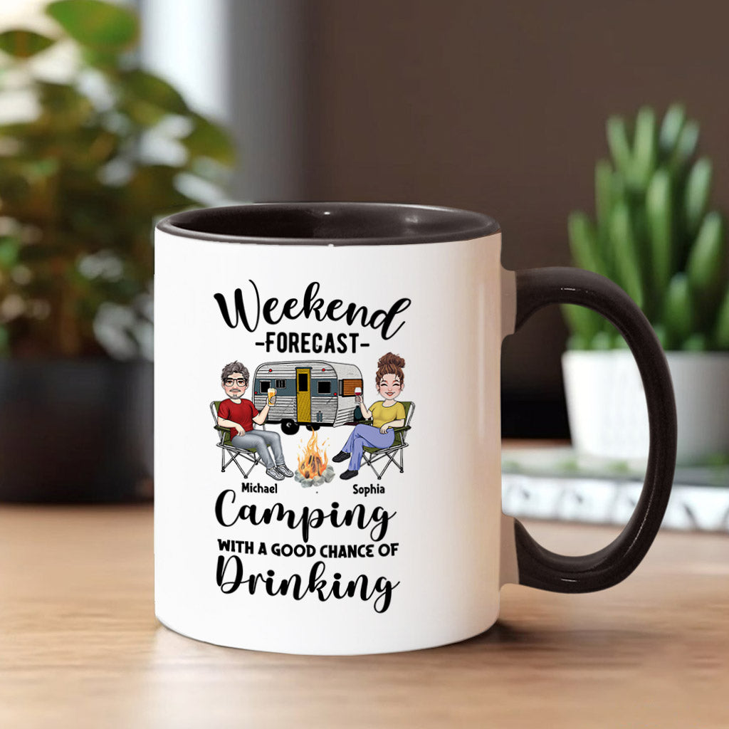 Weekend Forecast - Personalized Camping Accent Mug